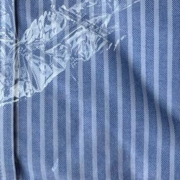 Van Heusen Mens Oxford Blue Striped Long Sleeve - Picture 3 of 7